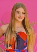 Willow Shields pink background