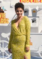 Kiersey Clemons yellow dress