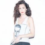 Mozhan Marno a white blouse