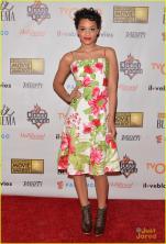 Kiersey Clemons flowers dress