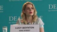 Lucy Boynton microphone