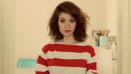 Noel Wells striped shirt