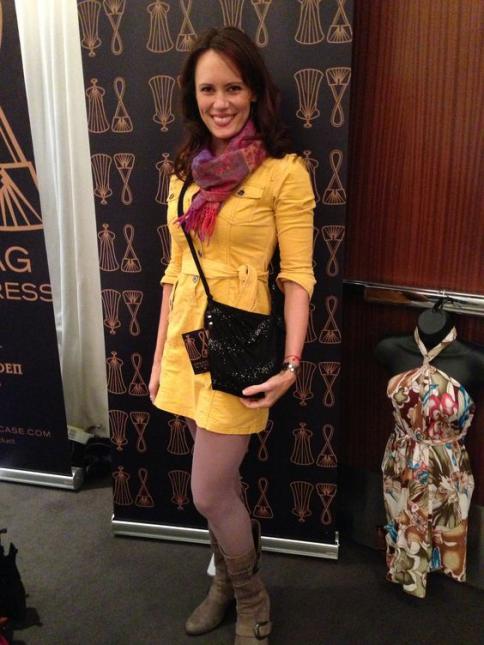 Emily Swallow yellow dress