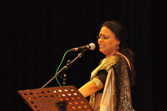 Lopamudra Mitra microphone