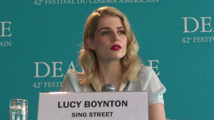 Lucy Boynton microphone